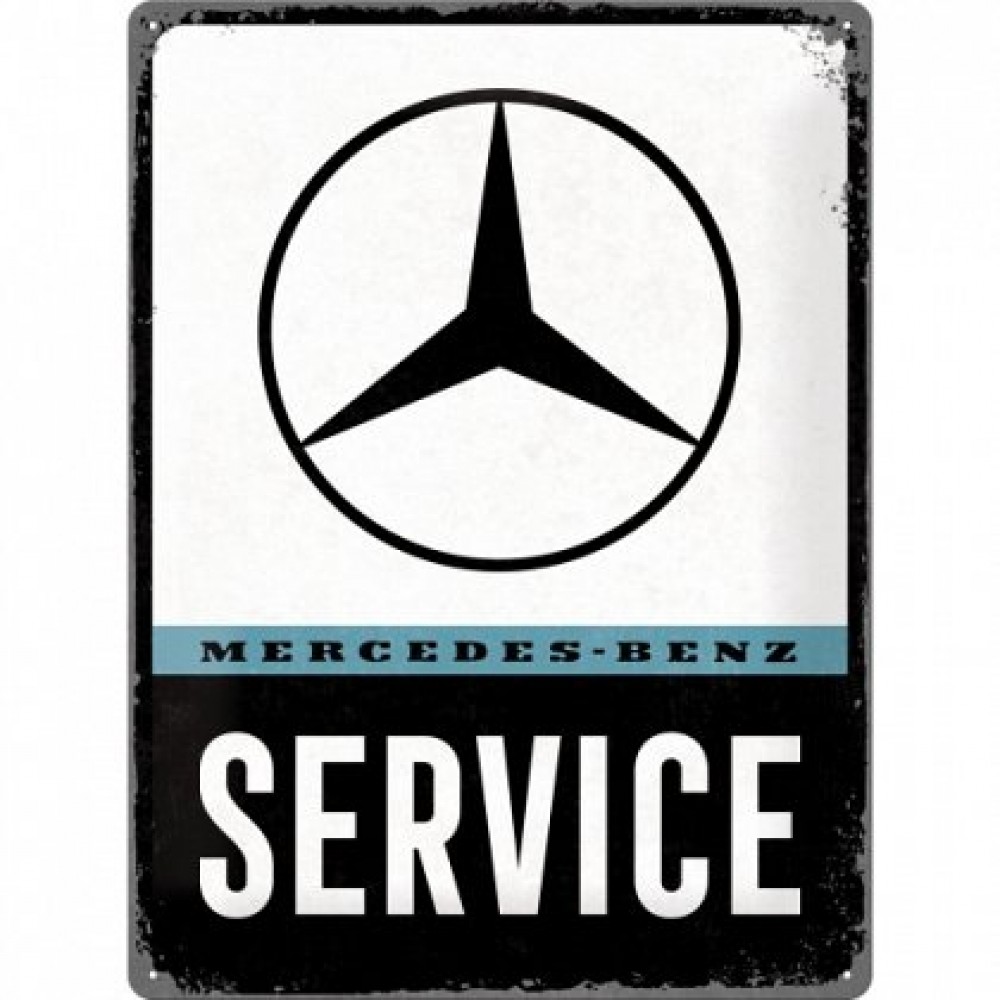Placa metalica - Mercedes Benz Service - 30x40 cm